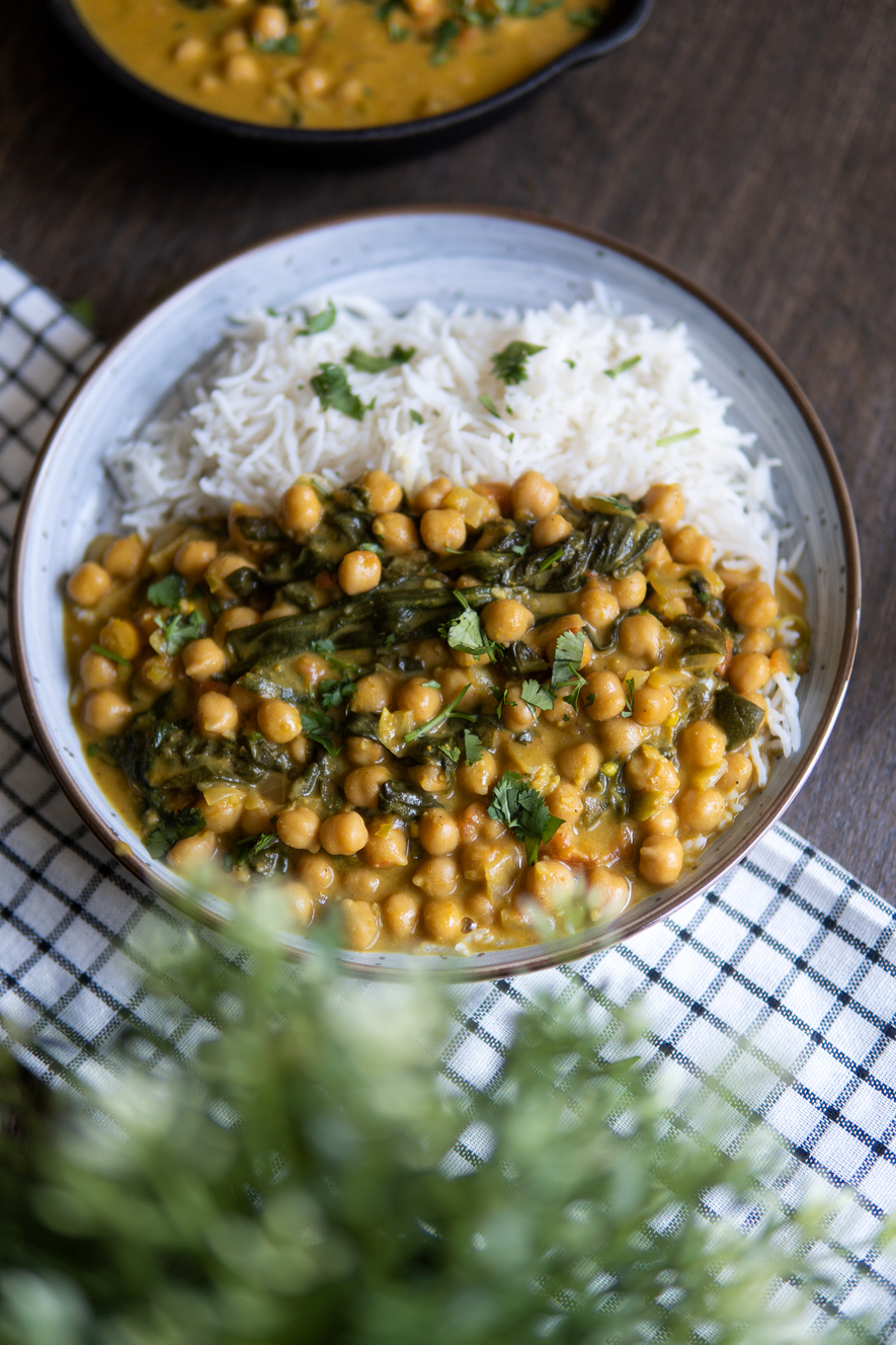 Vegan Chickpea Curry with Spinach