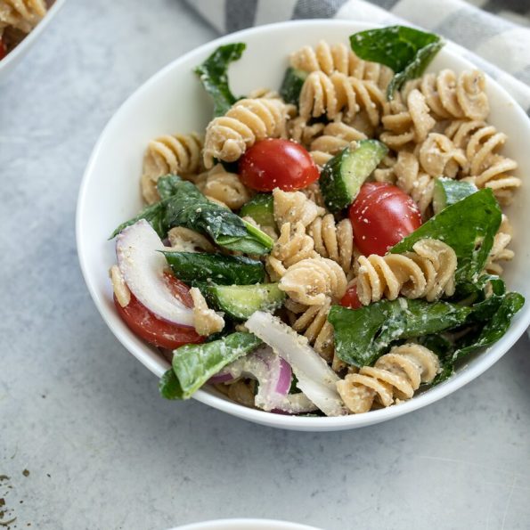 Vegan Cold Pasta Salad with OIL FREE Dressing